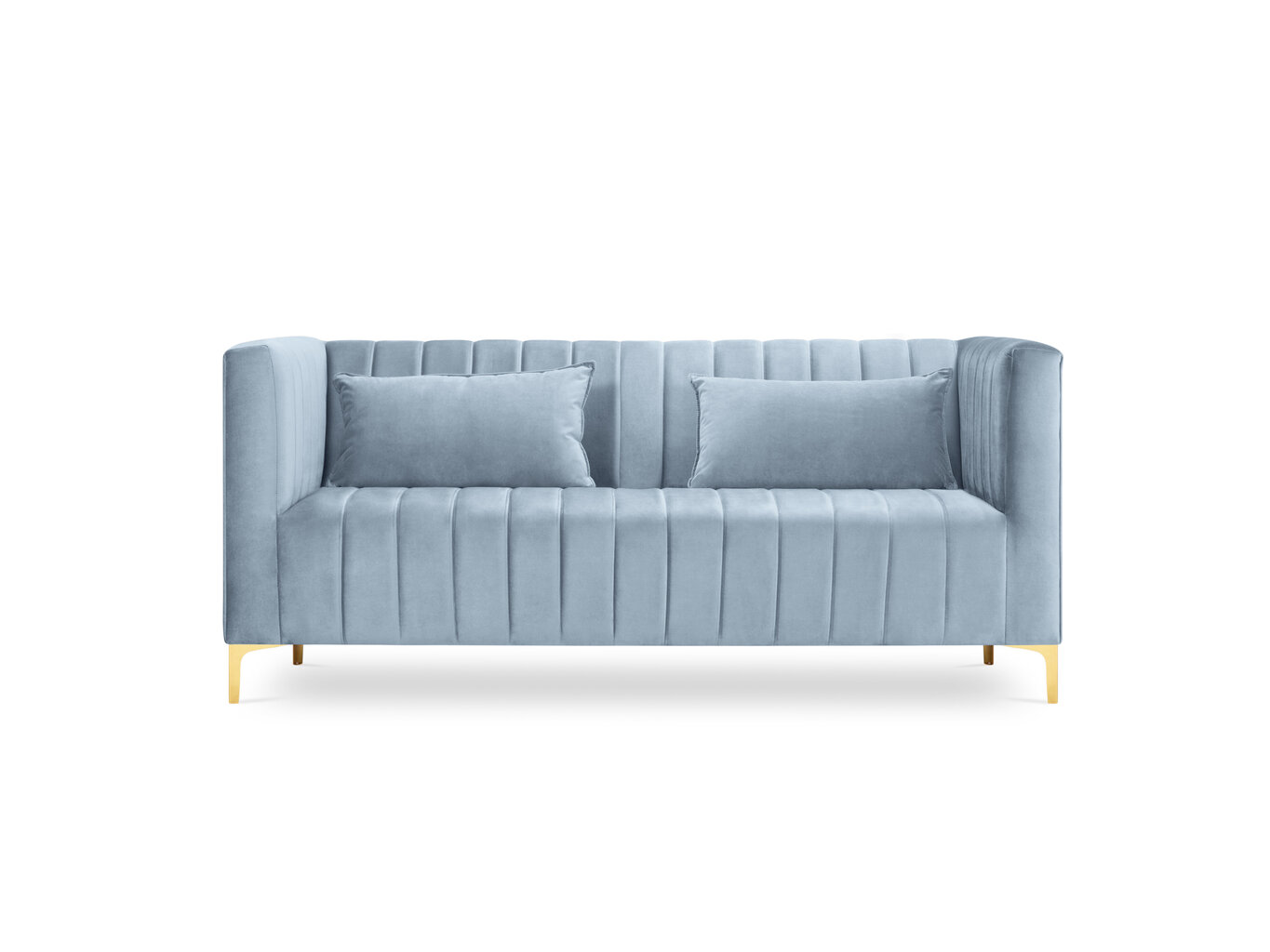 Sofa Micadoni Home Annite 2S, šviesiai mėlyna kaina ir informacija | Sofos | pigu.lt