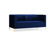 Sofa Micadoni Home Annite 2S, mėlyna kaina ir informacija | Sofos | pigu.lt