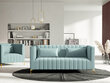 Sofa Micadoni Home Annite 2S, šviesiai žalia kaina ir informacija | Sofos | pigu.lt