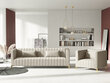 Sofa Micadoni Home Annite 3S, smėlio spalvos цена и информация | Sofos | pigu.lt