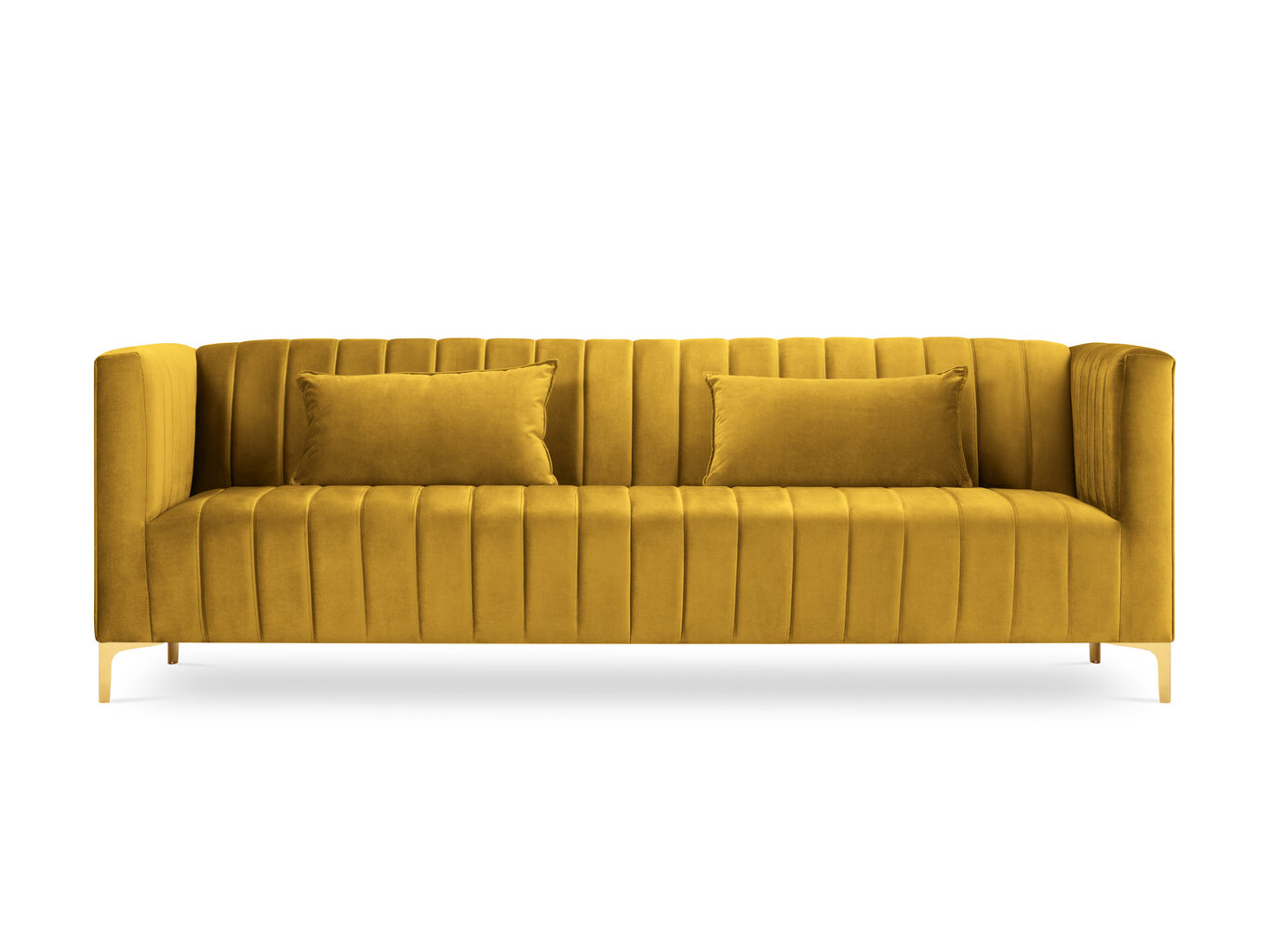 Sofa Micadoni Home Annite 3S, geltona цена и информация | Sofos | pigu.lt