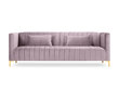 Sofa Micadoni Home Annite 3S, šviesiai violetinė kaina ir informacija | Sofos | pigu.lt