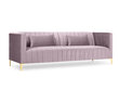 Sofa Micadoni Home Annite 3S, šviesiai violetinė kaina ir informacija | Sofos | pigu.lt