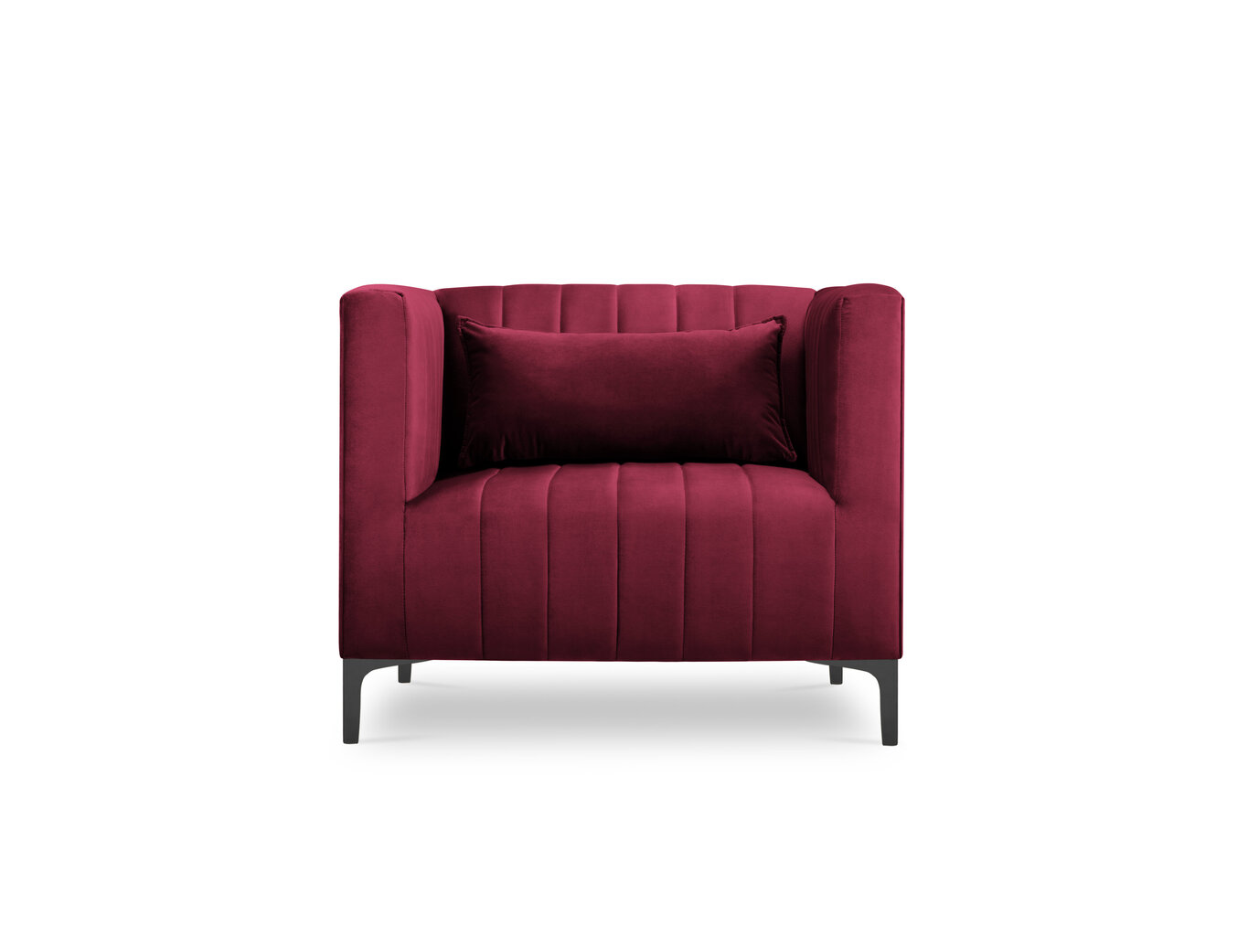 Fotelis Micadoni Home Annite, raudona/juodas kaina ir informacija | Svetainės foteliai | pigu.lt