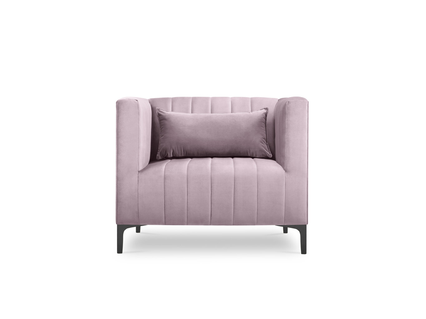 Fotelis Micadoni Home Annite, šviesiai violetinis/juodas цена и информация | Svetainės foteliai | pigu.lt