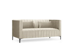 Sofa Micadoni Home Annite 2S, smėlio/juodos spalvos