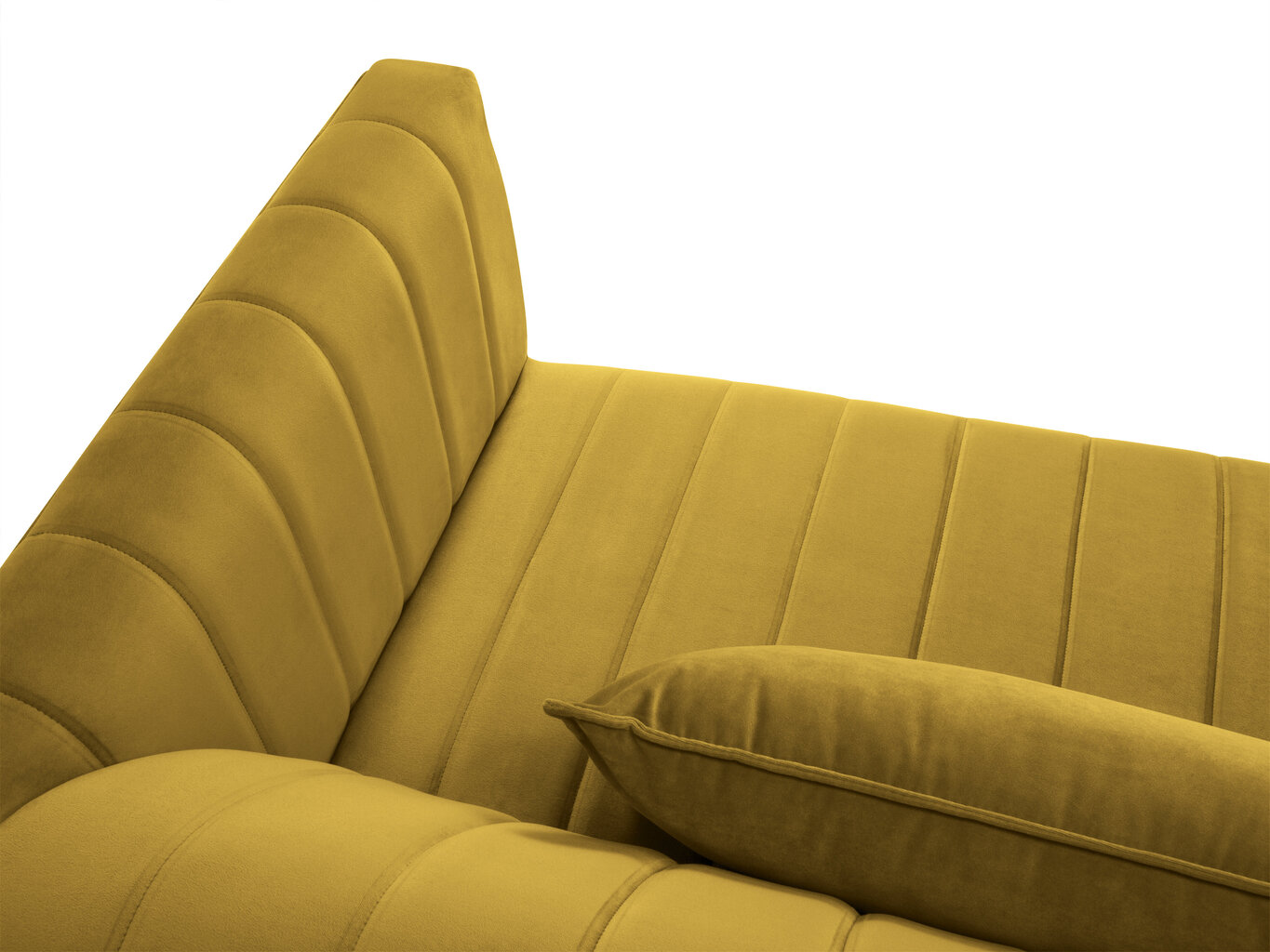 Sofa Micadoni Home Annite 2S, geltona/juoda kaina ir informacija | Sofos | pigu.lt