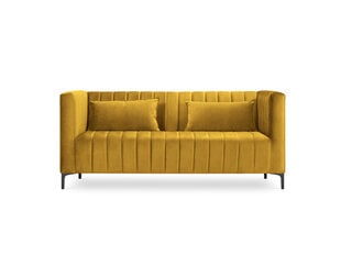 Sofa Micadoni Home Annite 2S, geltona/juoda kaina ir informacija | Micadoni Home Baldai ir namų interjeras | pigu.lt