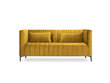 Sofa Micadoni Home Annite 2S, geltona/juoda kaina ir informacija | Sofos | pigu.lt