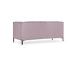 Sofa Micadoni Home Annite 2S, šviesiai violetinė/juoda kaina ir informacija | Sofos | pigu.lt