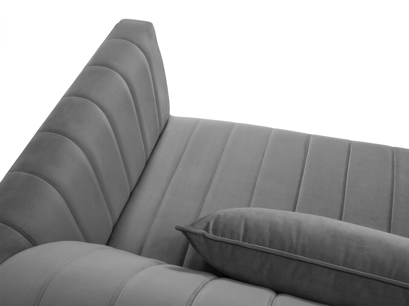Sofa Micadoni Home Annite 2S, šviesiai pilka/juoda kaina ir informacija | Sofos | pigu.lt