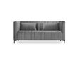 Sofa Micadoni Home Annite 2S, šviesiai pilka/juoda цена и информация | Sofos | pigu.lt