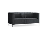 Sofa Micadoni Home Annite 2S, pilka/juoda