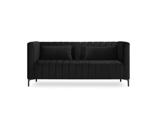 Sofa Micadoni Home Annite 2S, juodos spalvos kaina ir informacija | Sofos | pigu.lt