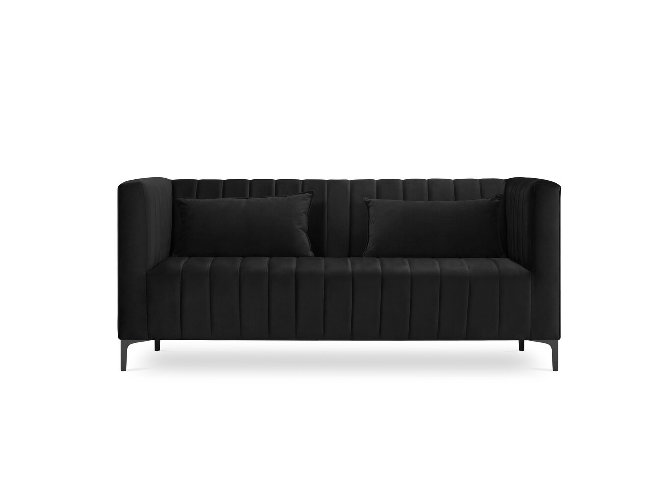 Sofa Micadoni Home Annite 2S, juodos spalvos цена и информация | Sofos | pigu.lt