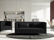 Sofa Micadoni Home Annite 2S, juodos spalvos kaina ir informacija | Sofos | pigu.lt