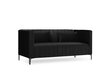 Sofa Micadoni Home Annite 2S, juodos spalvos kaina ir informacija | Sofos | pigu.lt