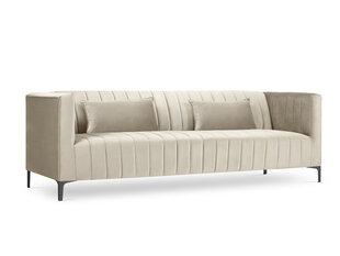 Sofa Micadoni Home Annite 3S, smėlio/juodos spalvos kaina ir informacija | Sofos | pigu.lt