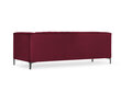 Sofa Micadoni Home Annite 3S, raudona/juoda kaina ir informacija | Sofos | pigu.lt