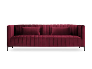 Sofa Micadoni Home Annite 3S, raudona/juoda kaina ir informacija | Sofos | pigu.lt