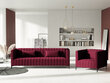 Sofa Micadoni Home Annite 3S, raudona/juoda kaina ir informacija | Sofos | pigu.lt