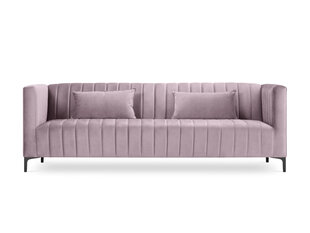 Sofa Micadoni Home Annite 3S, šviesiai violetinė/juoda kaina ir informacija | Sofos | pigu.lt