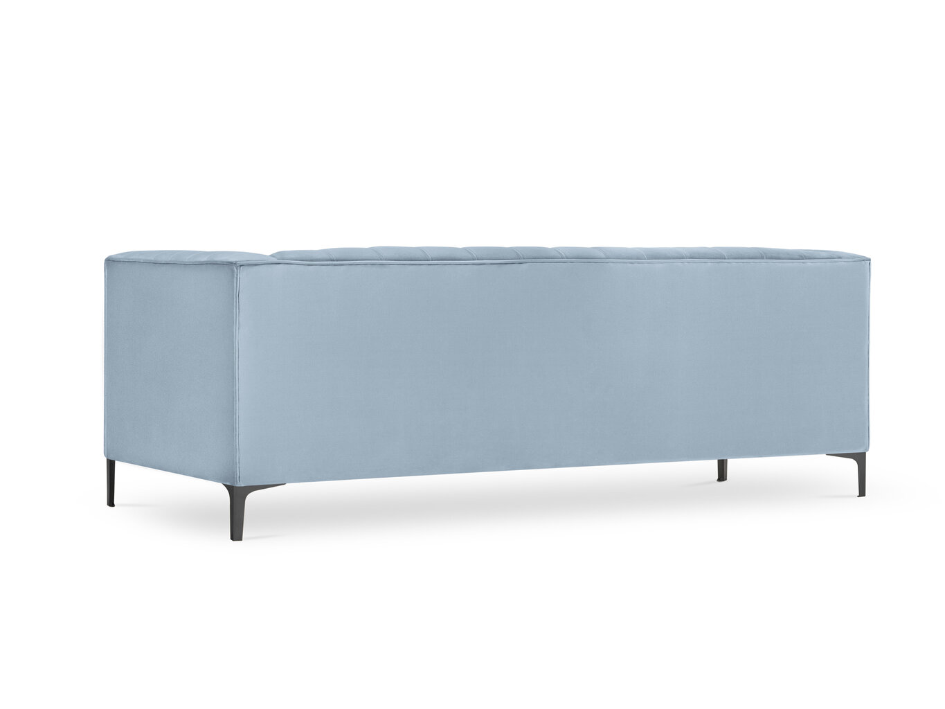Sofa Micadoni Home Annite 3S, šviesiai mėlyna/juoda kaina ir informacija | Sofos | pigu.lt