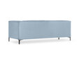 Sofa Micadoni Home Annite 3S, šviesiai mėlyna/juoda kaina ir informacija | Sofos | pigu.lt