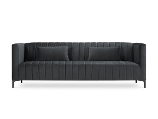 Sofa Micadoni Home Annite 3S, pilka/juoda kaina ir informacija | Sofos | pigu.lt