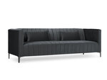 Sofa Micadoni Home Annite 3S, pilka/juoda