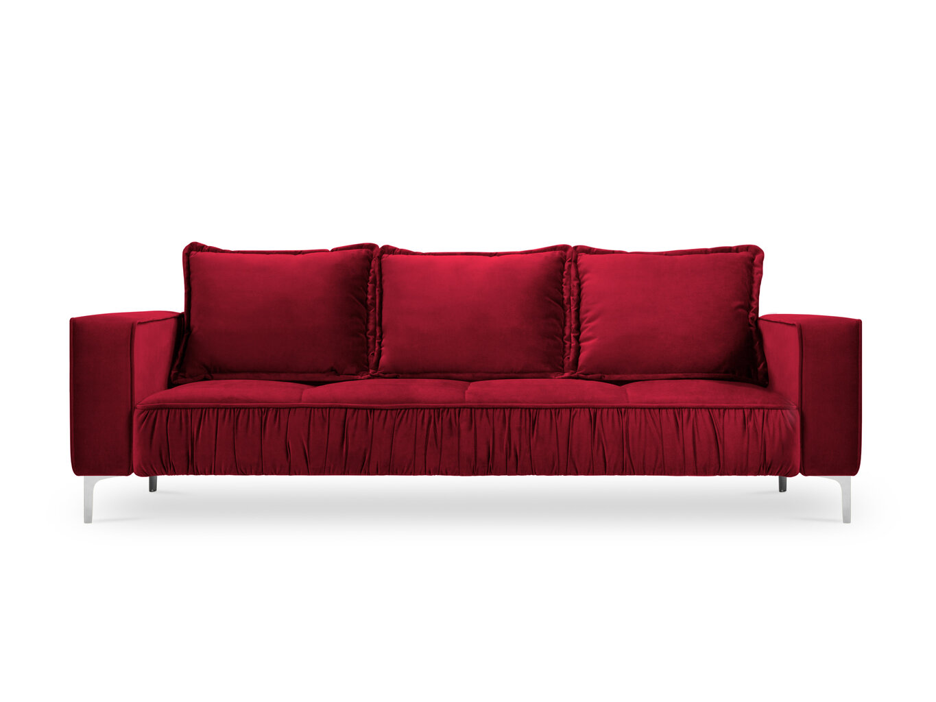 Sofa Micadoni Home Jardanite 3S, raudona kaina ir informacija | Sofos | pigu.lt