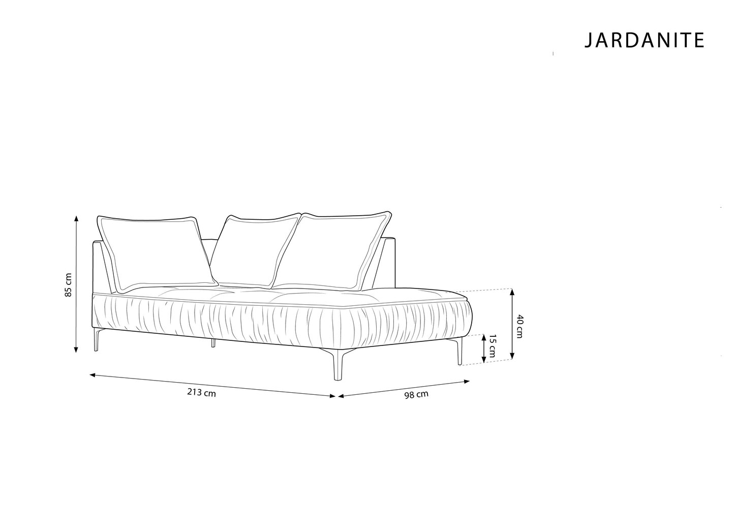 Kušetė Micadoni Home Jardanite 2S, rožinė цена и информация | Sofos | pigu.lt