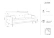 Sofa Micadoni Home Jasper 3S, tamsiai mėlyna цена и информация | Sofos | pigu.lt