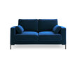Sofa Micadoni Home Jade 2S, mėlyna kaina ir informacija | Sofos | pigu.lt