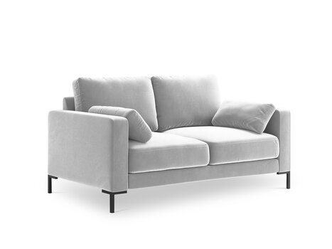 Sofa Micadoni Home Jade 2S, sidabrinės spalvos kaina ir informacija | Sofos | pigu.lt