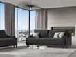 Sofa Micadoni Home Rutile 3S, tamsiai pilka цена и информация | Sofos | pigu.lt