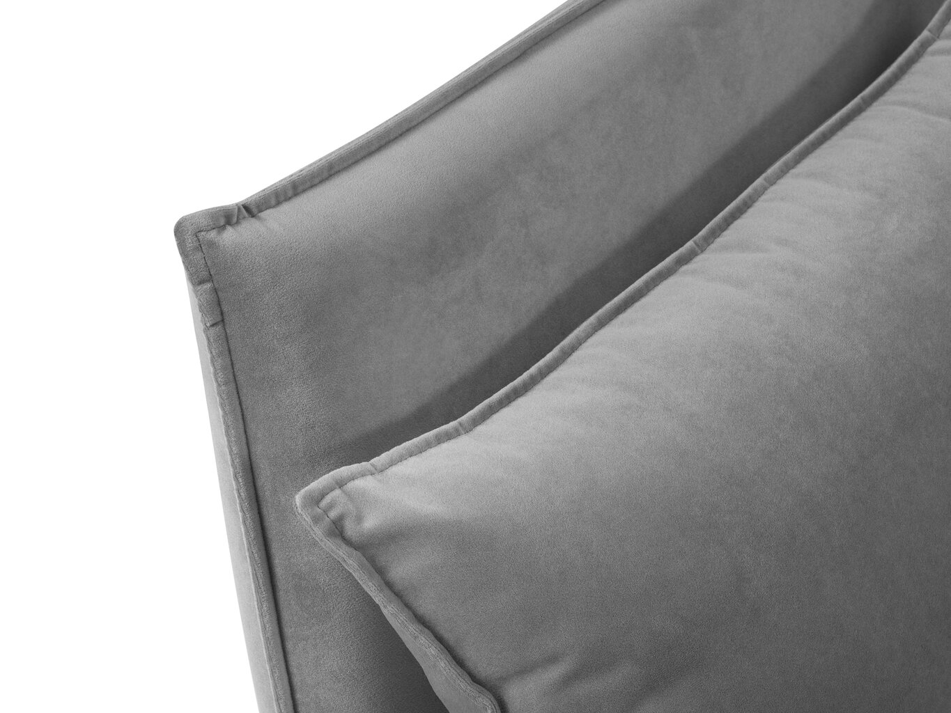 Fotelis Micadoni Home Agate, šviesiai pilkas/juodas kaina ir informacija | Svetainės foteliai | pigu.lt