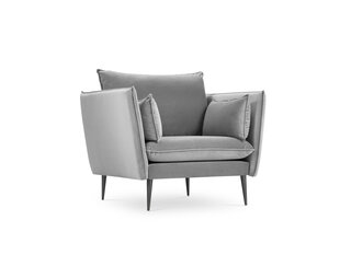 Fotelis Micadoni Home Agate, šviesiai pilkas/juodas kaina ir informacija | Svetainės foteliai | pigu.lt