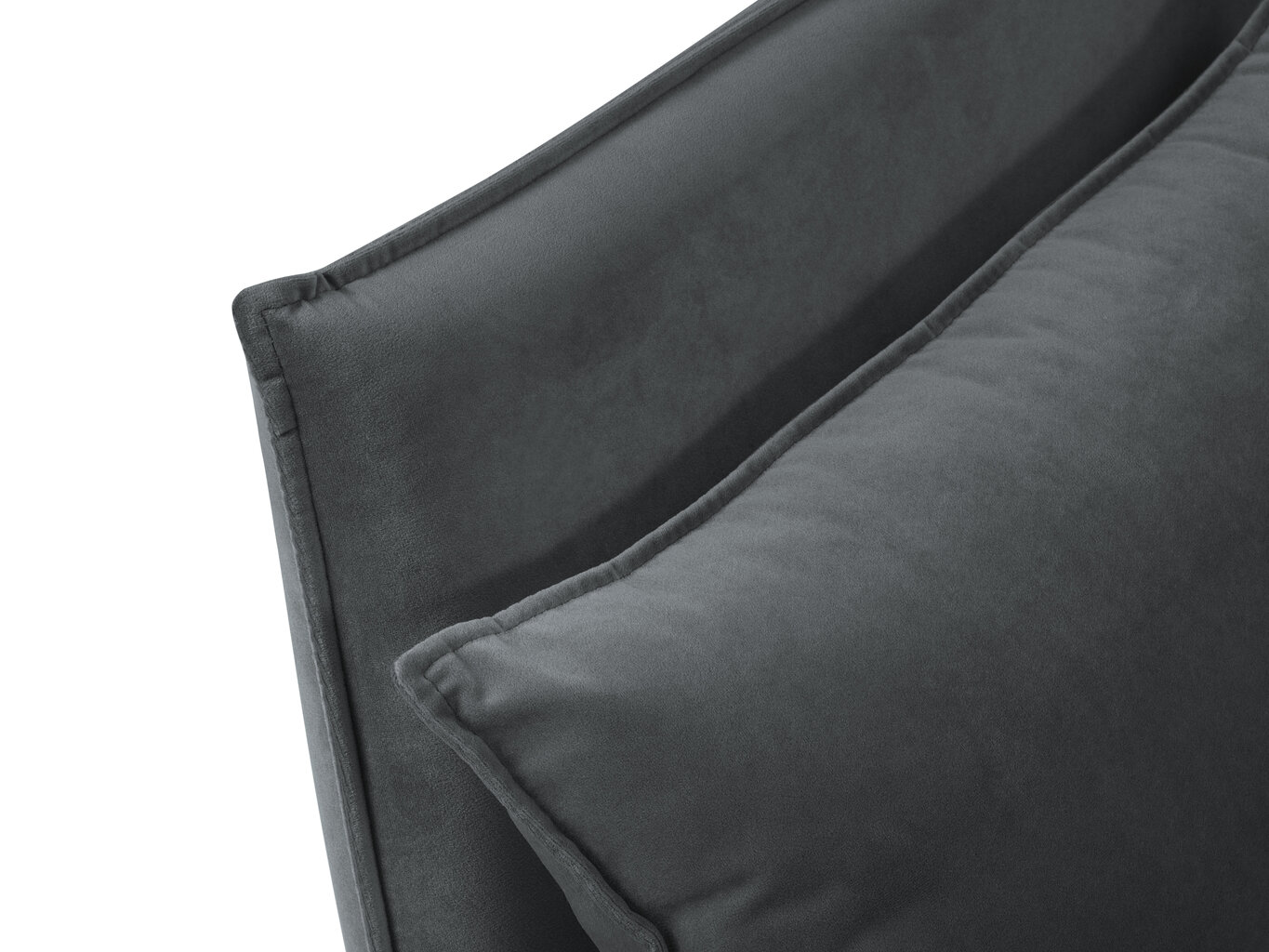 Fotelis Micadoni Home Agate, pilkas/juodas kaina ir informacija | Svetainės foteliai | pigu.lt
