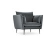 Fotelis Micadoni Home Agate, pilkas/juodas kaina ir informacija | Svetainės foteliai | pigu.lt