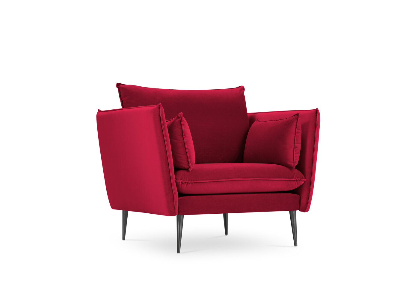 Fotelis Micadoni Home Agate, raudonas/juodas kaina ir informacija | Svetainės foteliai | pigu.lt