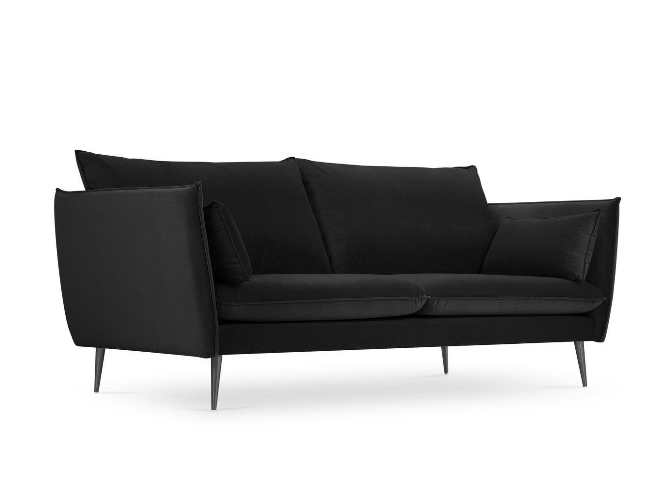 Sofa Micadoni Home Agate 3S, juoda цена и информация | Sofos | pigu.lt