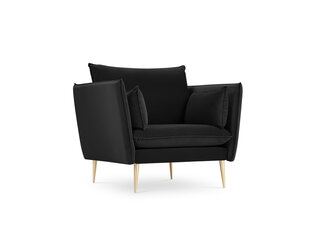 Fotelis Micadoni Home Agate, juodos/auksinės spalvos kaina ir informacija | Svetainės foteliai | pigu.lt