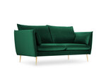 Sofa Micadoni Home Agate 2S, žalios/auksinės spalvos