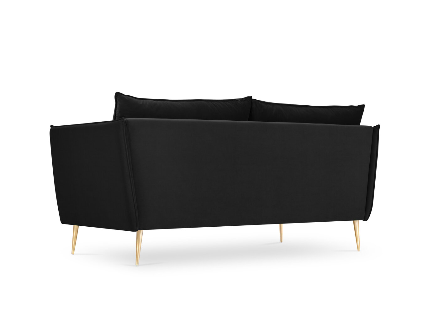 Sofa Micadoni Home Agate 2S, juodos/auksinės spalvos цена и информация | Sofos | pigu.lt