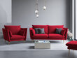 Sofa Micadoni Home Agate 2S, raudonos/auksinės spalvos kaina ir informacija | Sofos | pigu.lt