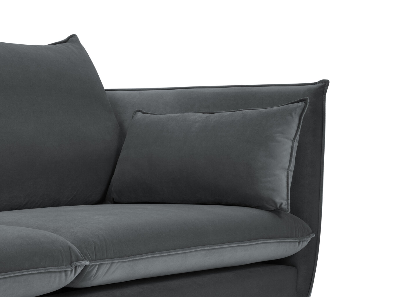 Sofa Micadoni Home Agate 3S, pilkos/auksinės spalvos kaina ir informacija | Sofos | pigu.lt