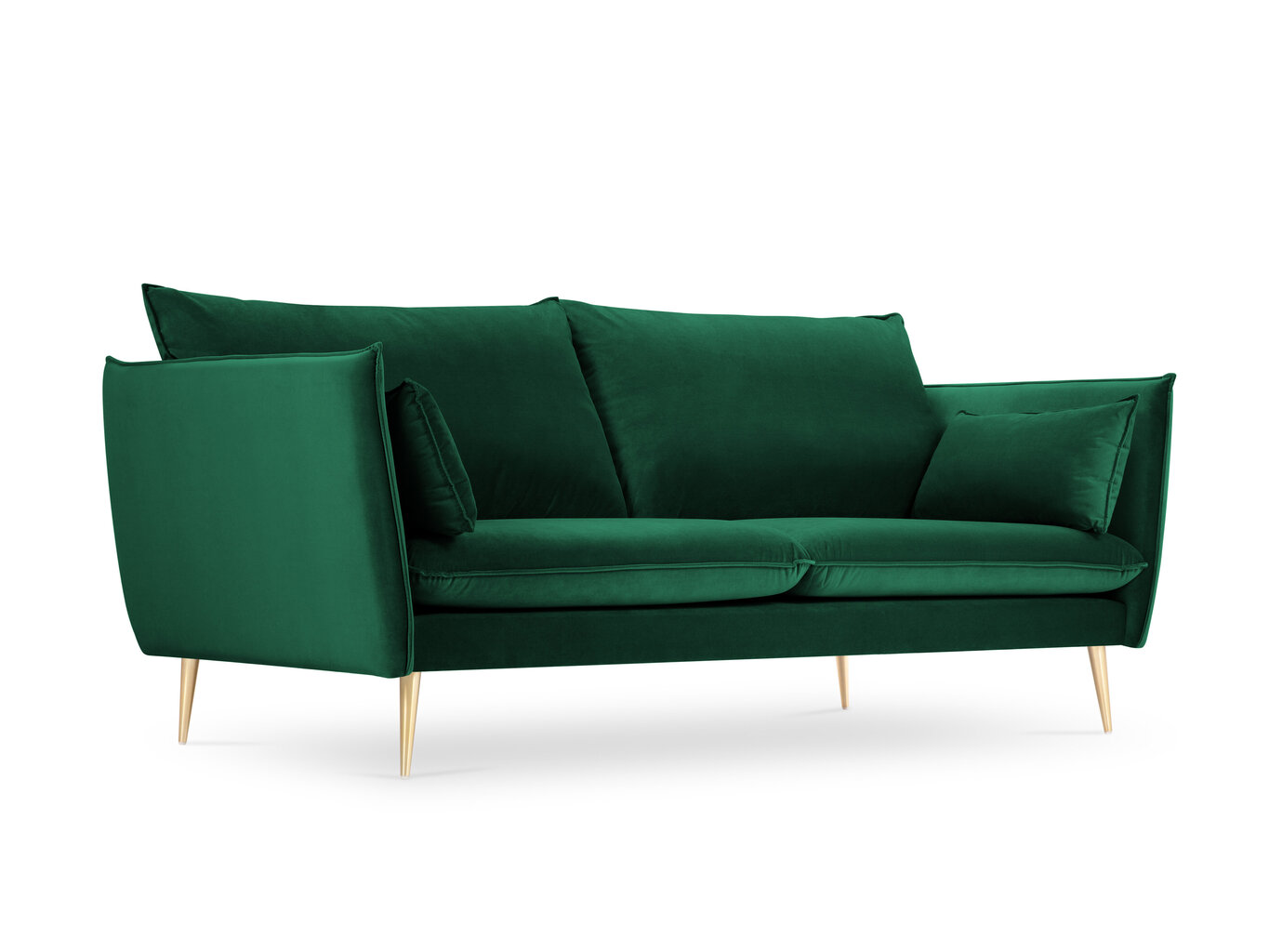 Sofa Micadoni Home Agate 3S, žalios/auksinės spalvos цена и информация | Sofos | pigu.lt