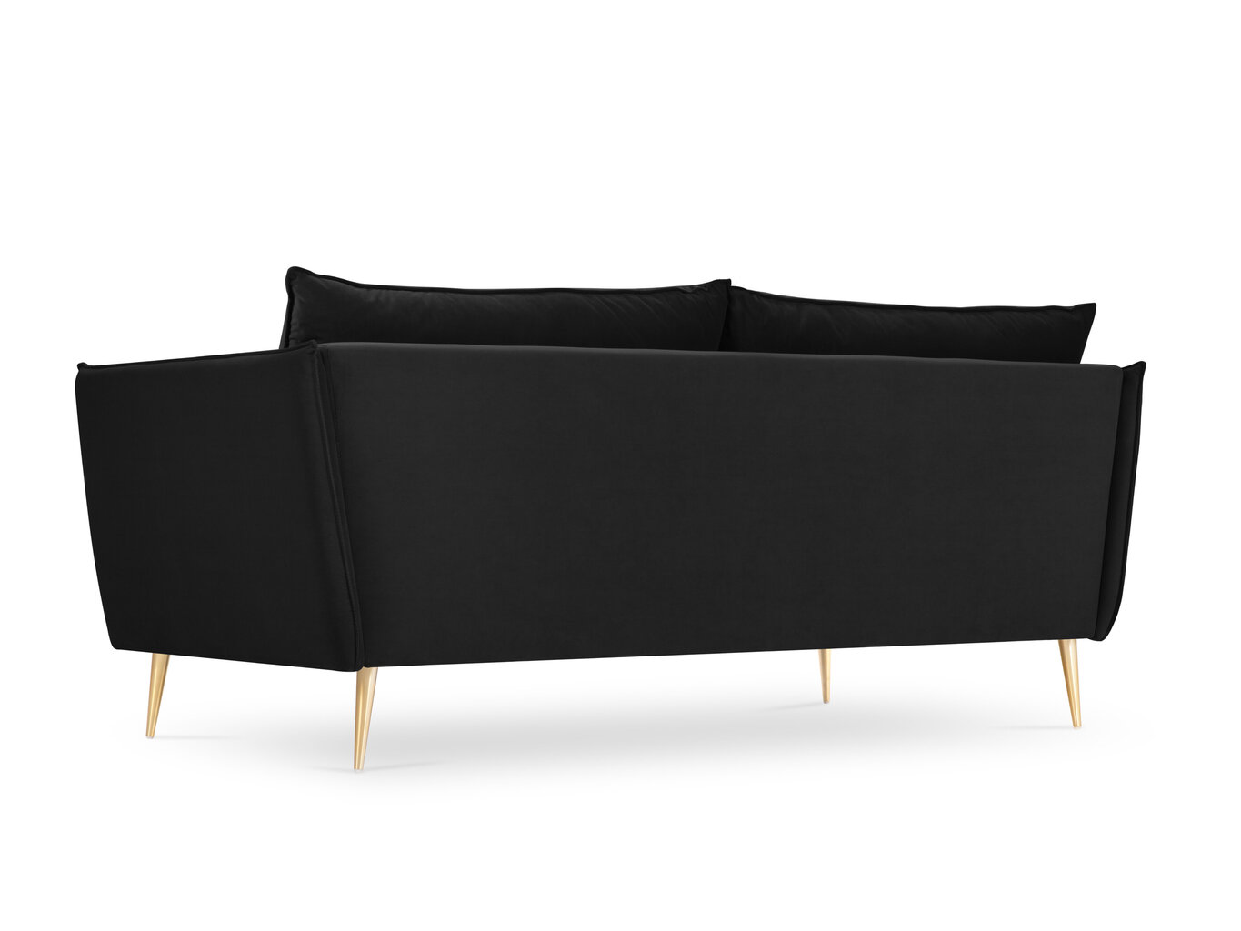 Sofa Micadoni Home Agate 3S, juodos/auksinės spalvos kaina ir informacija | Sofos | pigu.lt