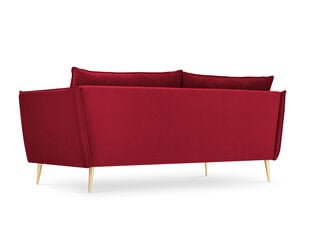 Sofa Micadoni Home Agate 3S, raudonos/auksinės spalvos kaina ir informacija | Sofos | pigu.lt